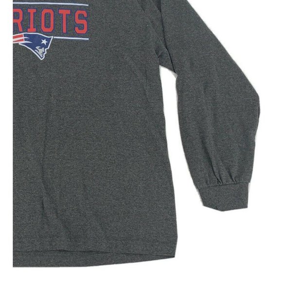 Men's Majestic NFL New England Patriots Long Sleeve T-Shirt‎ Gray 2XL - Picture 3 of 11